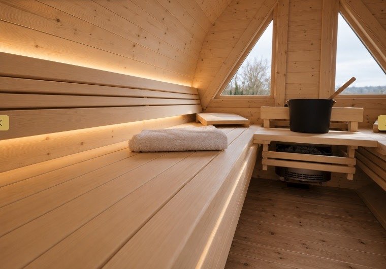 Sauna der Wellness Lodge Reddeber